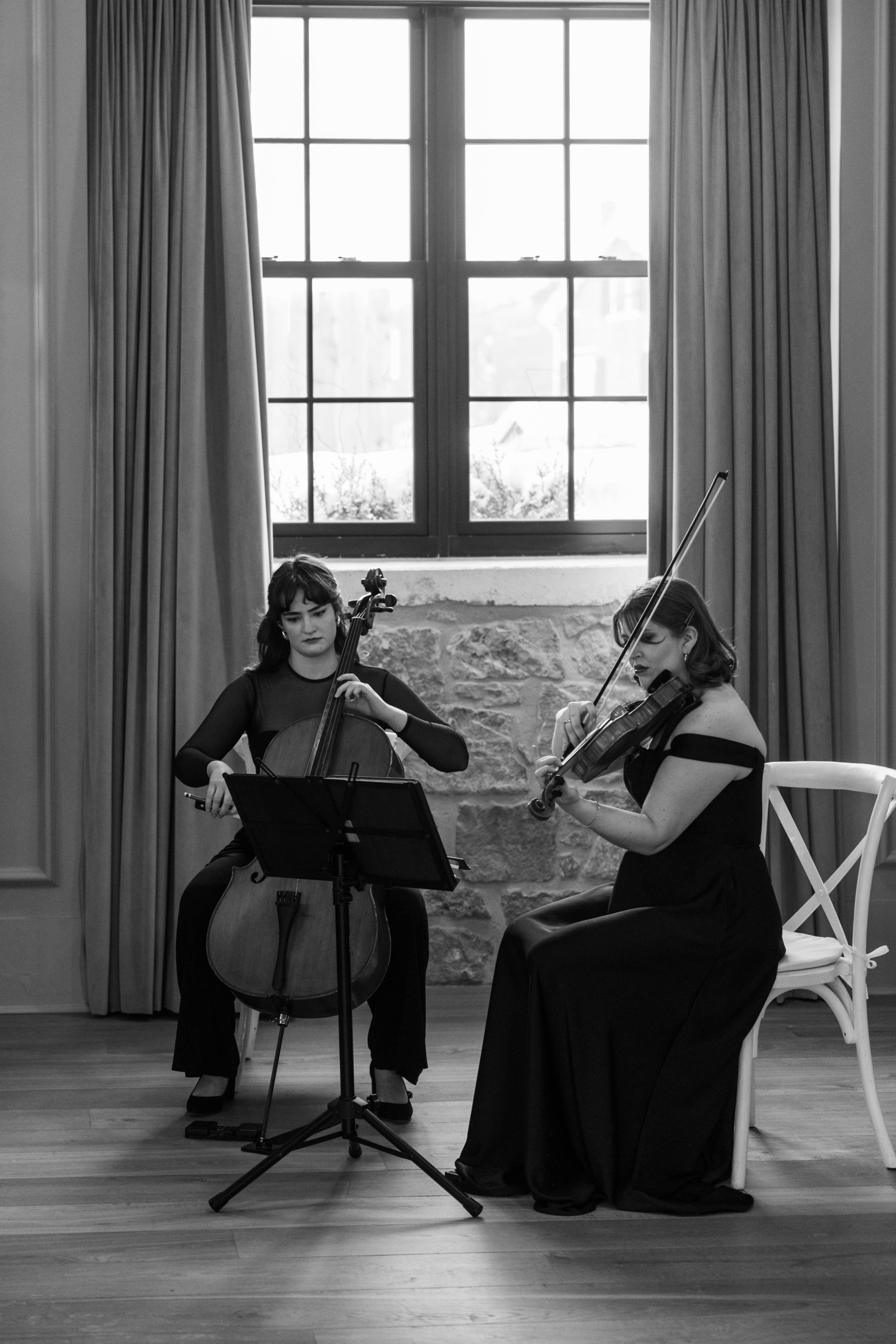 Vintera String Quartet performing at an Ontario wedding ceremony