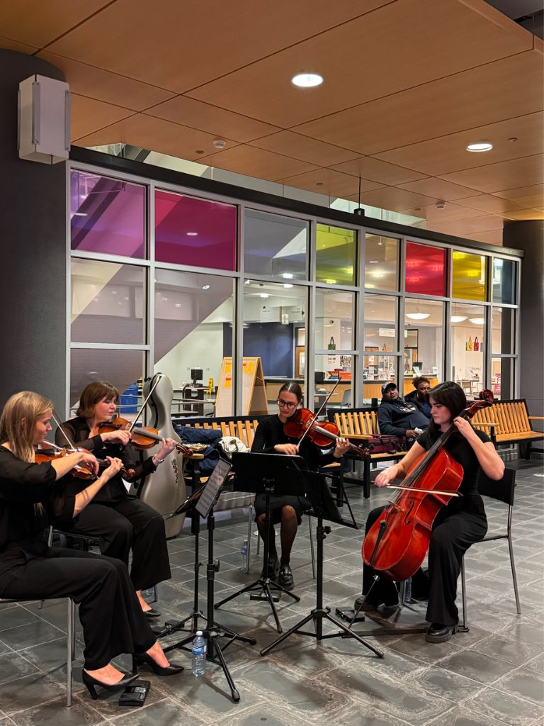 Vintera String Quartet performing at an Ontario corporate event